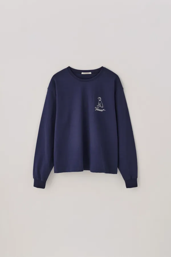 T/T Puppy long sleeve t-shirt (navy)