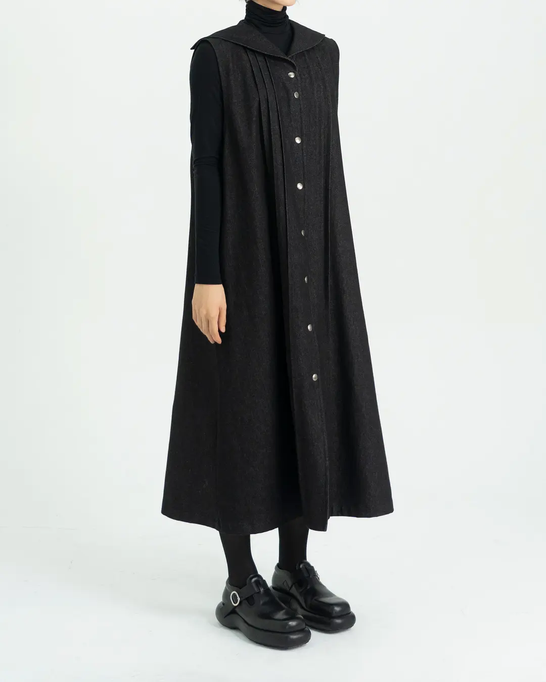 유노이아 sleeveless sailor snap dress 상품 이미지 2