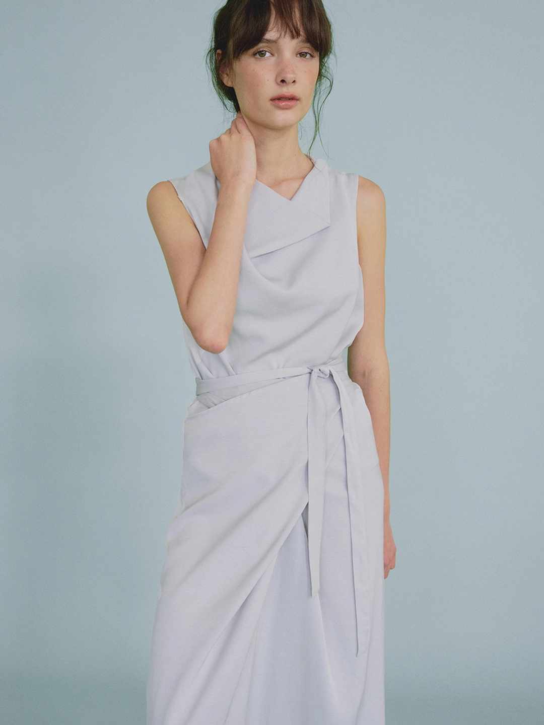 아워코모스 draped halter dress (pale blue) orc 6083 상품 이미지 1