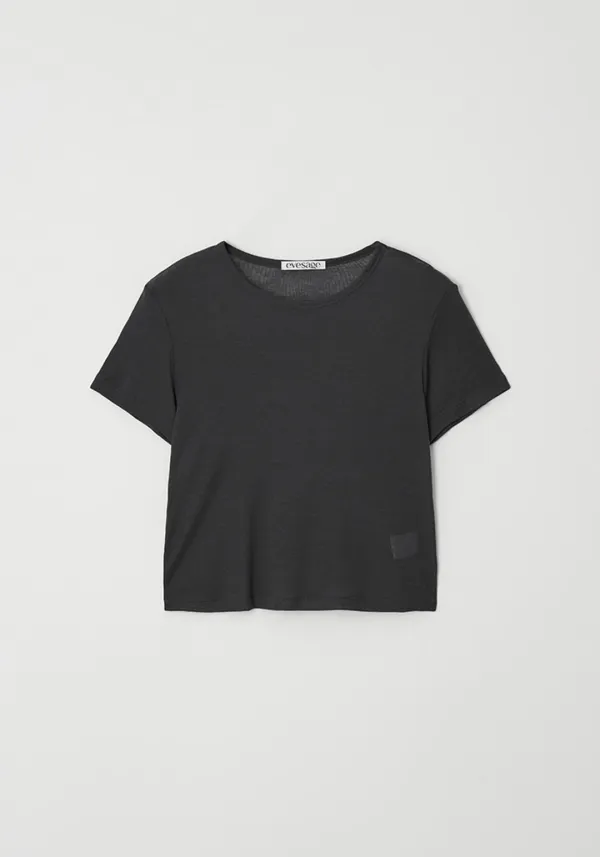Wool half tee (Charcoal)