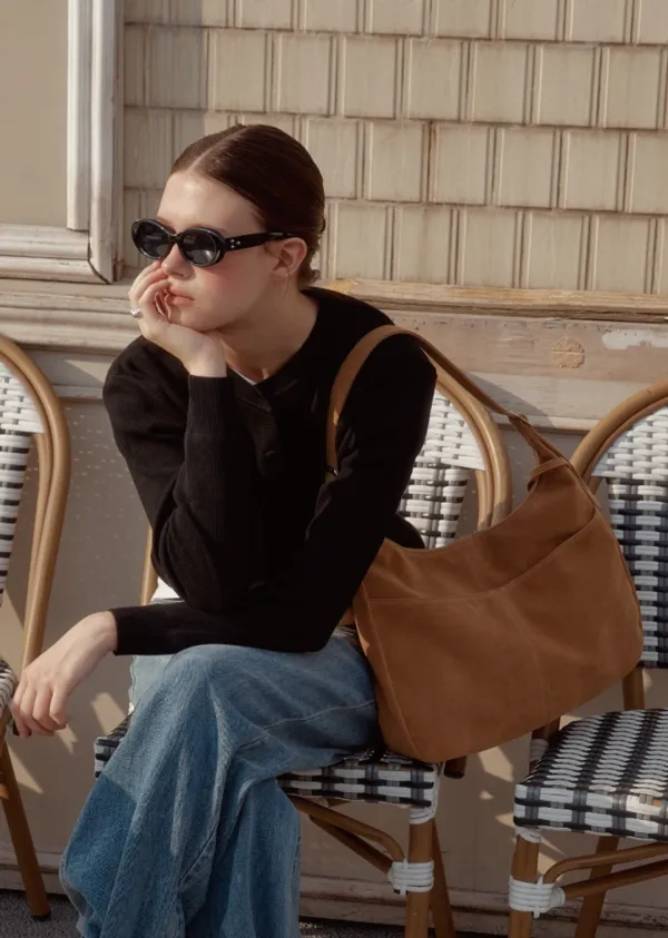 ANC SUEDE HOBO BAG_CAMEL