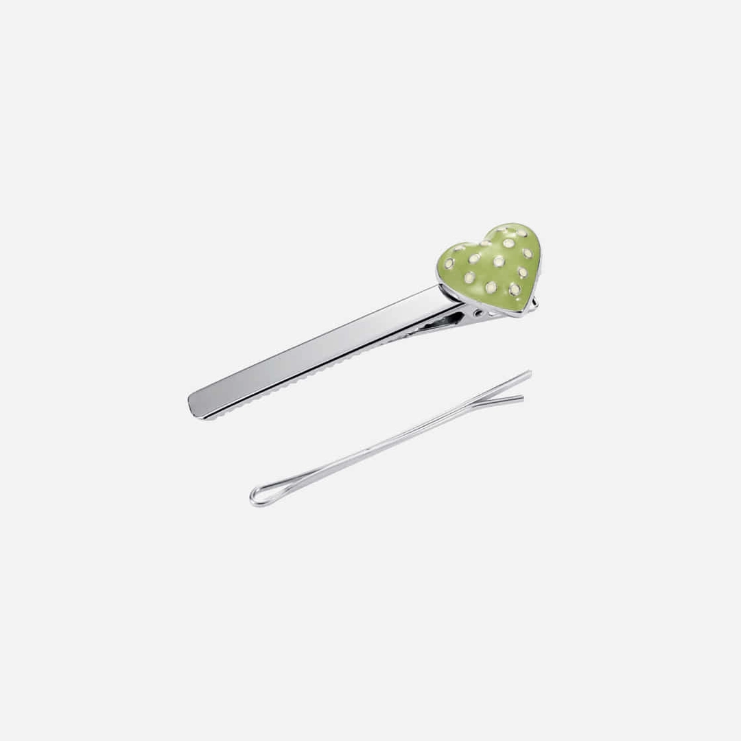 엔프프 dot heart hairpin-olive 상품 이미지 2