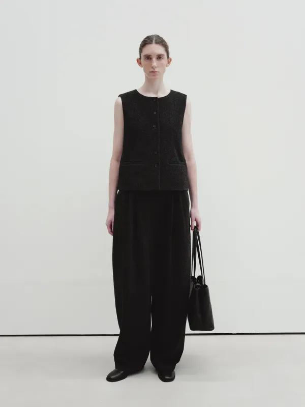 wool vest (charcoal)