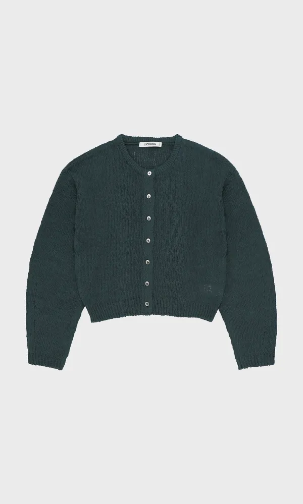 [~7/19 Director\'s Pick 20% Coupon] Weather:Weather Knit Cardigan_Dark Green