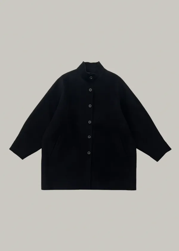 handmade half coat (black)