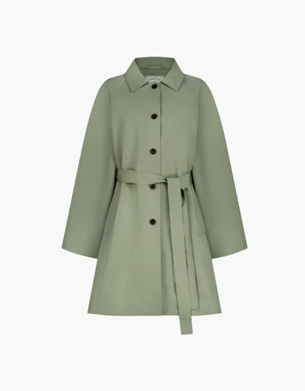 nylon trench coat - light khaki
