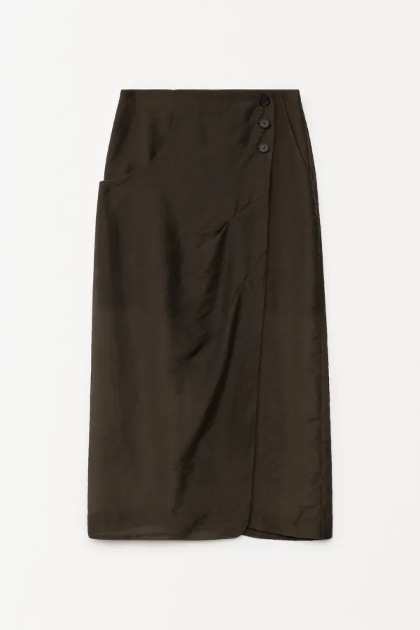 Wish Airy Maxi Skirt brown