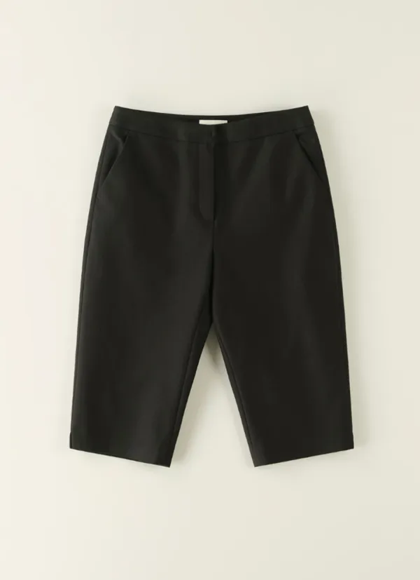 Cotton bermuda Pants / Black