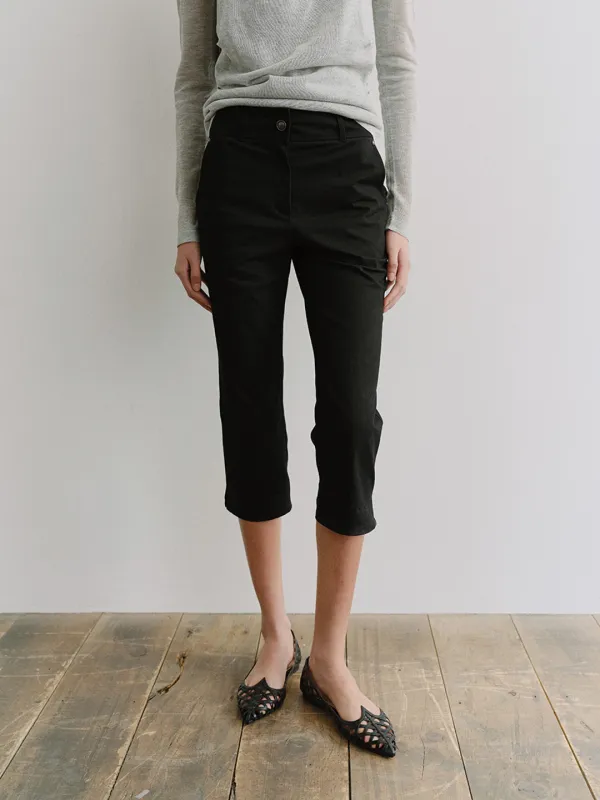 TIS CAPRI STRIPE PANTS_BLACK