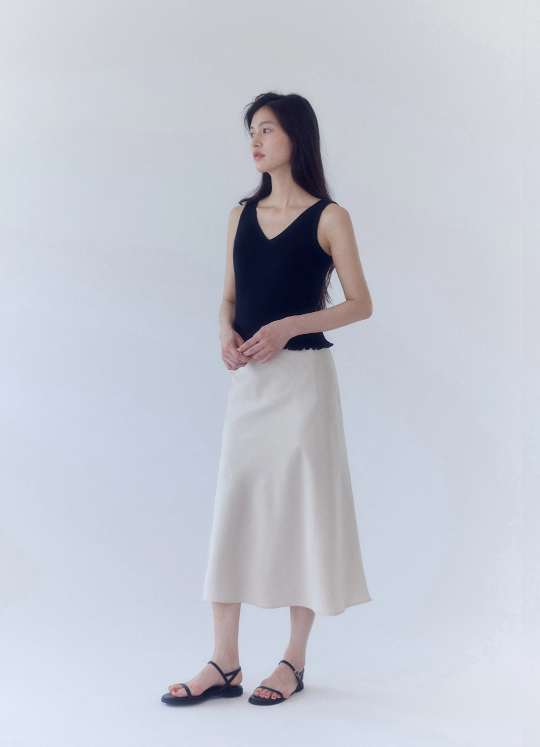 르베인 Frill Knit Sleeveless(Black) 상품 이미지 2