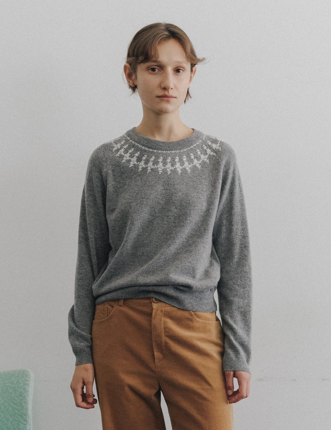 시엔느 Bless Wool Knit (Melange Gray) 상품 이미지 1
