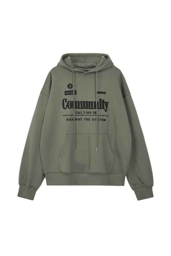 RR COMMUNITY OVERSIZED HOODIE - KHAKI