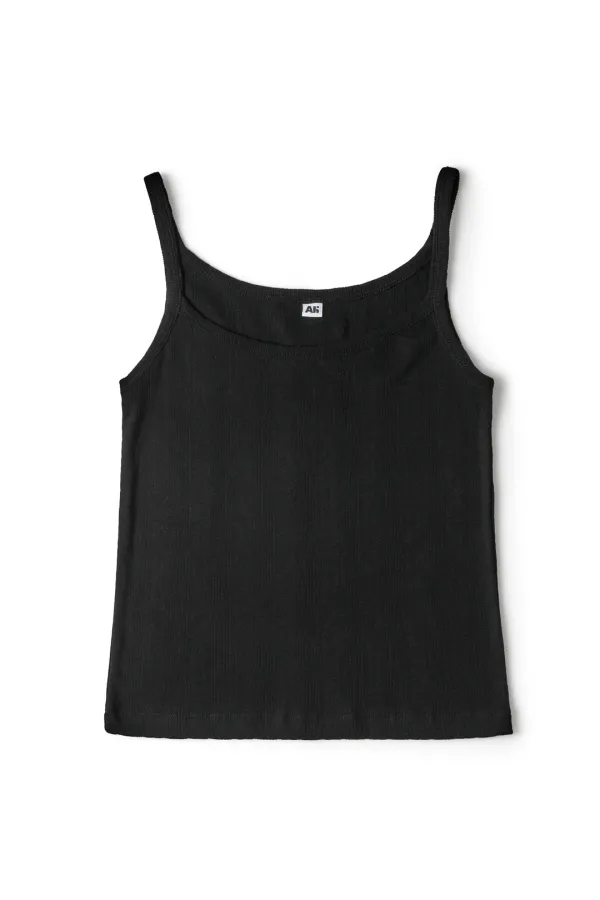 Eyelet Cotton Sleeveless Black
