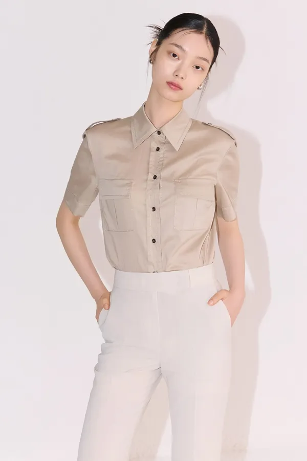 NO.27 TOP - BEIGE BROWN