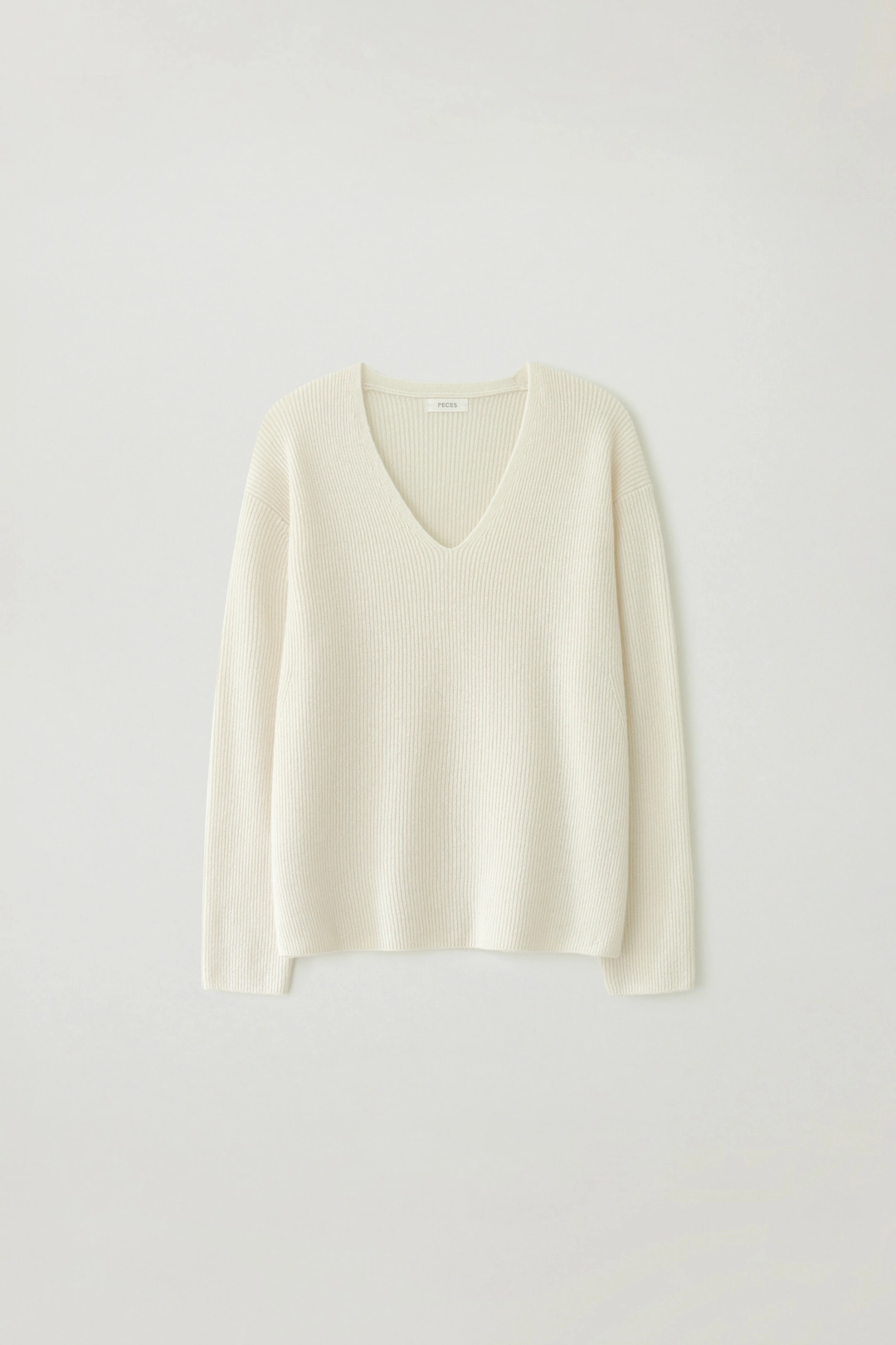 페세스 Ribbed v-neck knit (Ivory) 상품 이미지 1