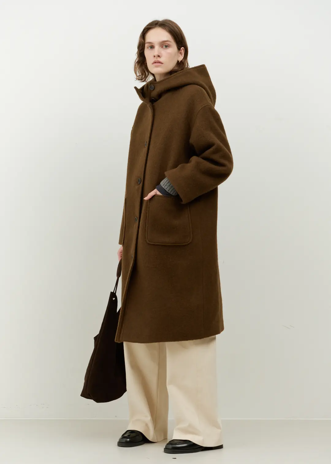 더라이 Hooded Coat(Brown) 상품 이미지 2
