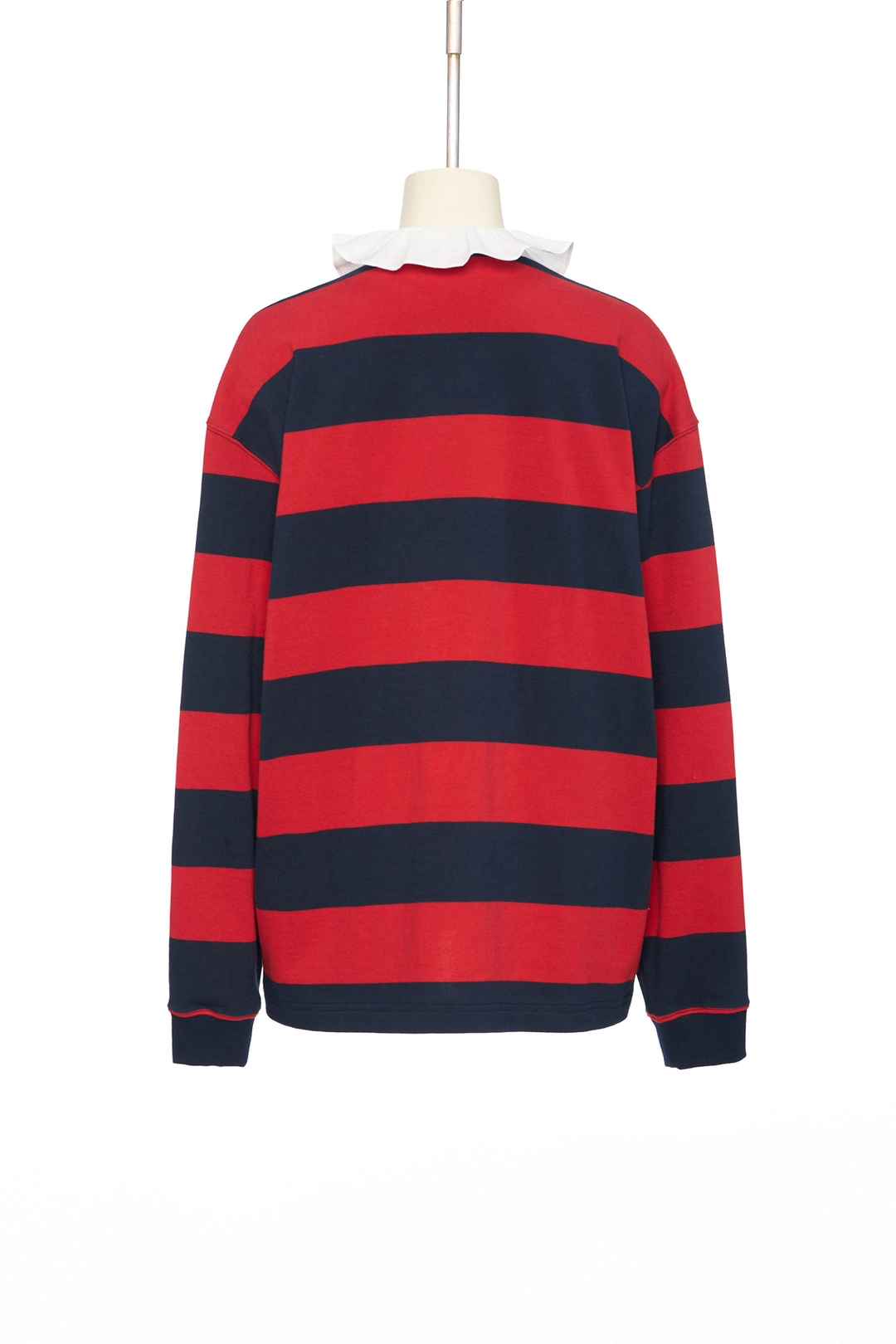 푸쉬버튼 FW25 UNDERLINE RED STRIPE RUGBY TOP 상품 이미지 3