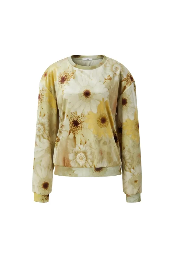 SUNFLOWER VELVET SWEATSHIRT
