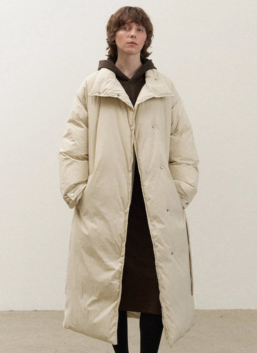 르닐 Brea Long Padding Coat (Cream) 상품 이미지 3