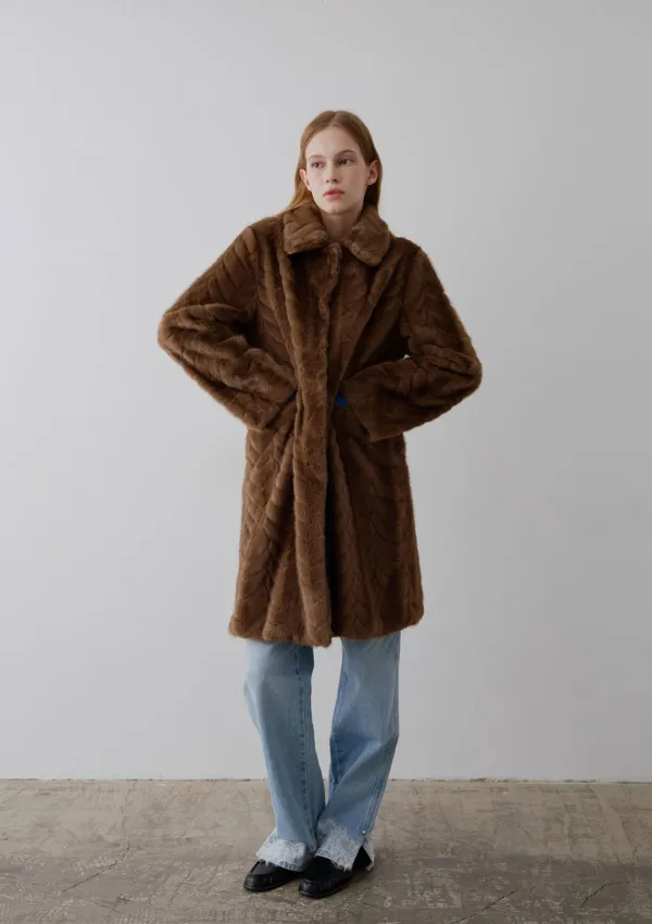Mused French Artisan Fur Coat - Brown