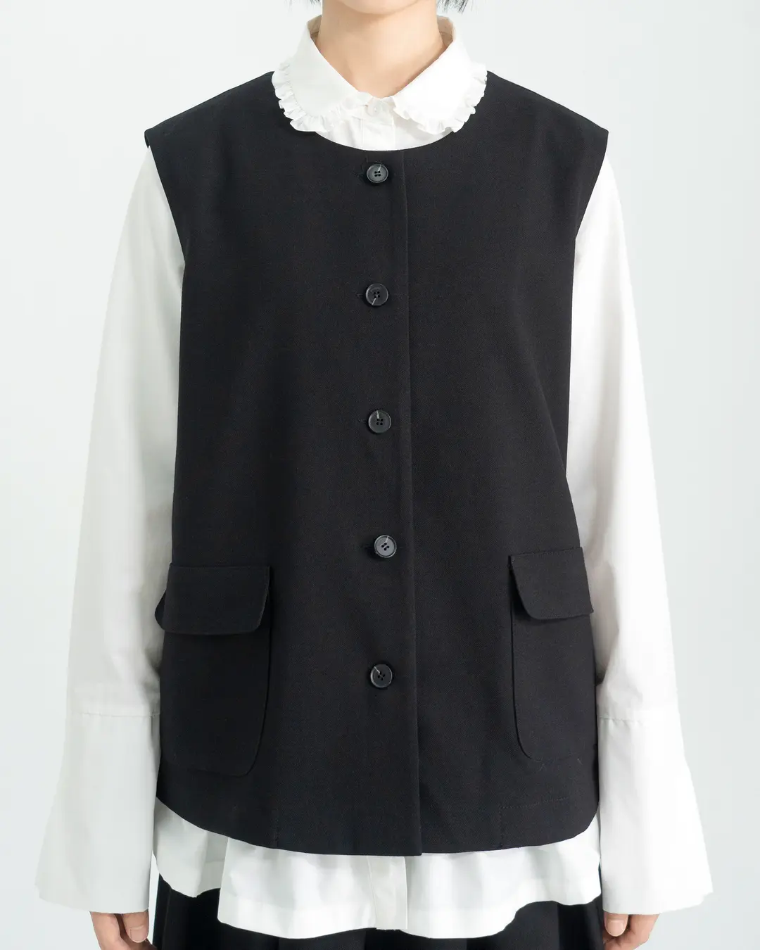 유노이아 button pocket wool vest 상품 이미지 2