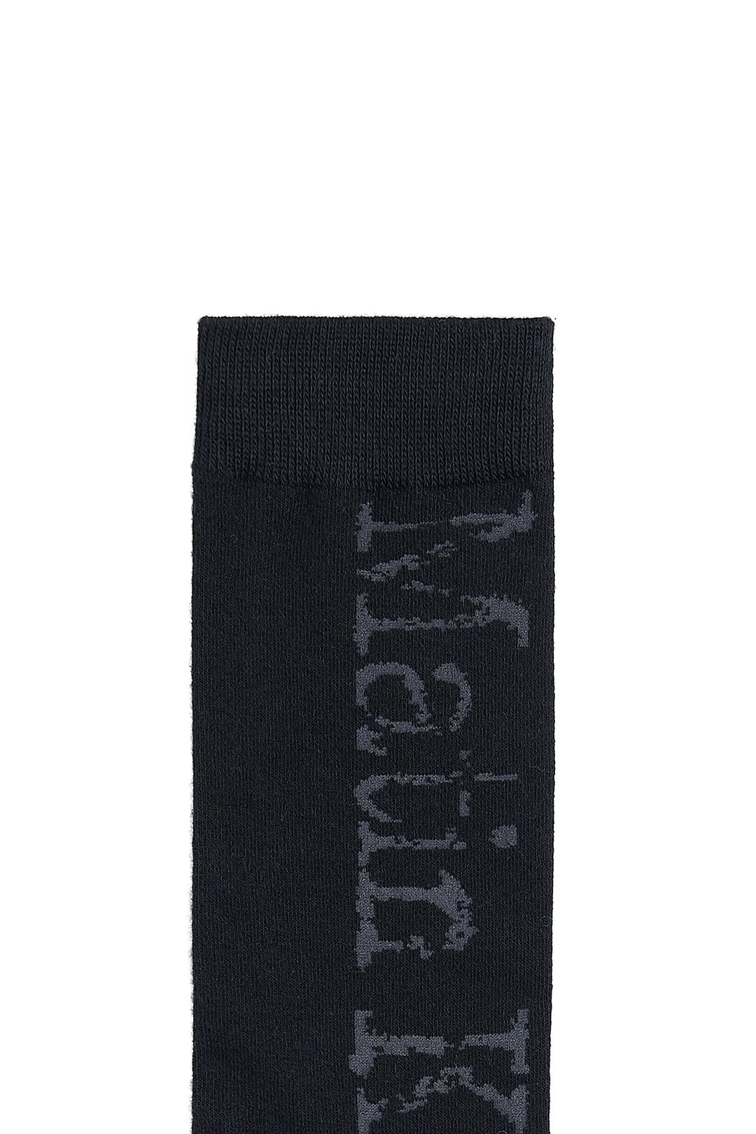 마뗑킴 CRACKED LOGO JACQUARD SOCKS IN BLACK 상품 이미지 2