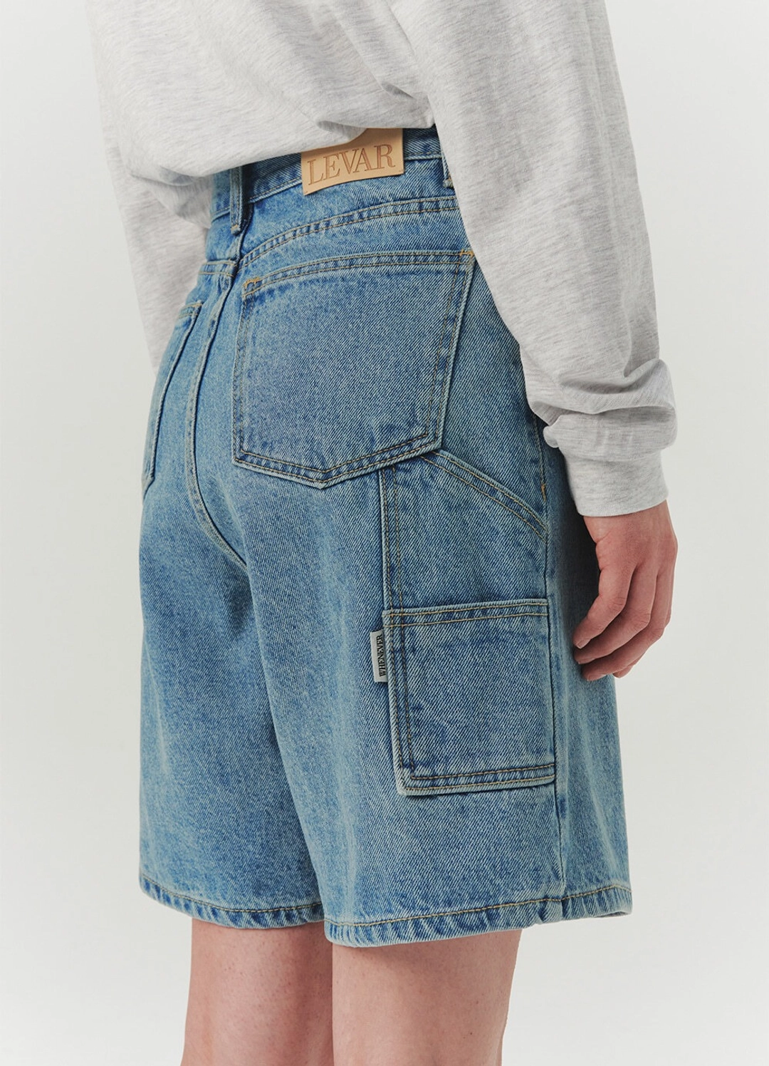 르바 Carpenter Half Denim - Light Blue 상품 이미지 2