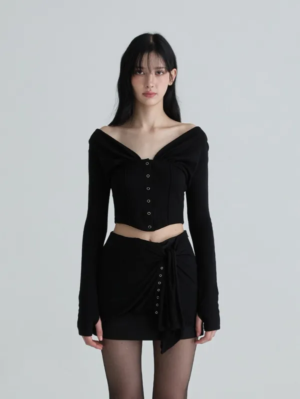 Rhea cardigan (Black)