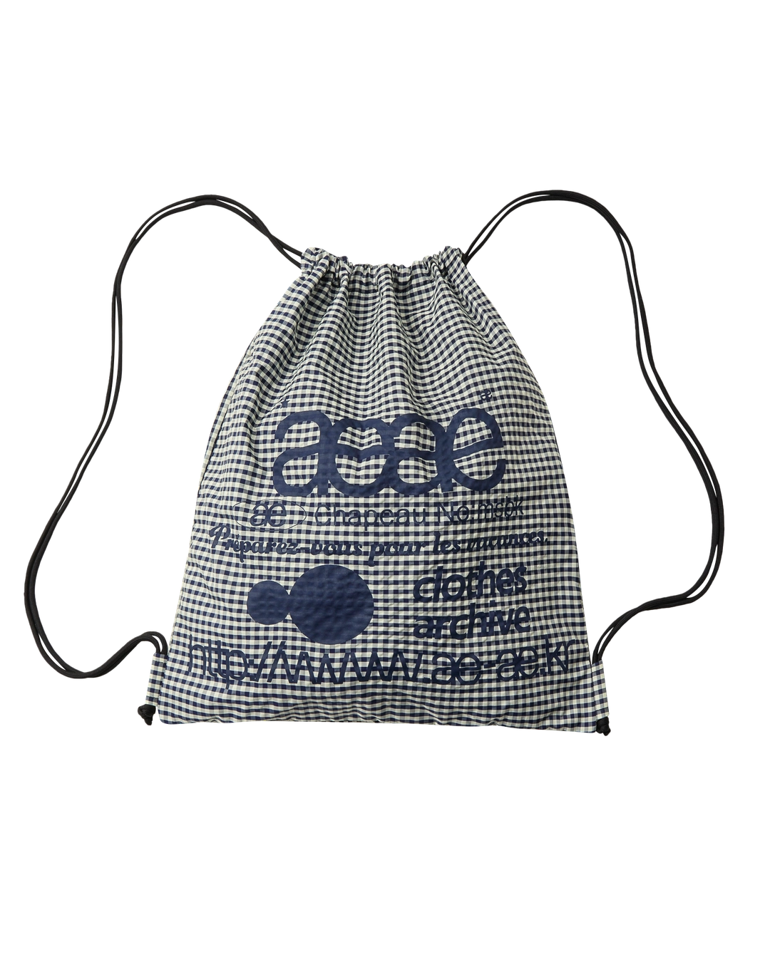 에이이에이이 WEB LOGO CHECK GYM SACK [BLUE] 상품 이미지 2