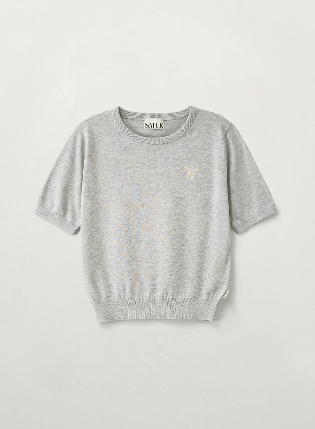 세터 (W) Loren Fine Half Knit - Melange Gray 상품 이미지 1