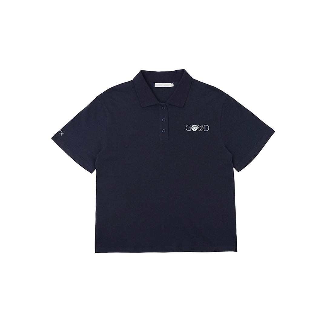 피브비 Piv\'vee Club Embroidery PK Shirt (ocean navy) 상품 이미지 1