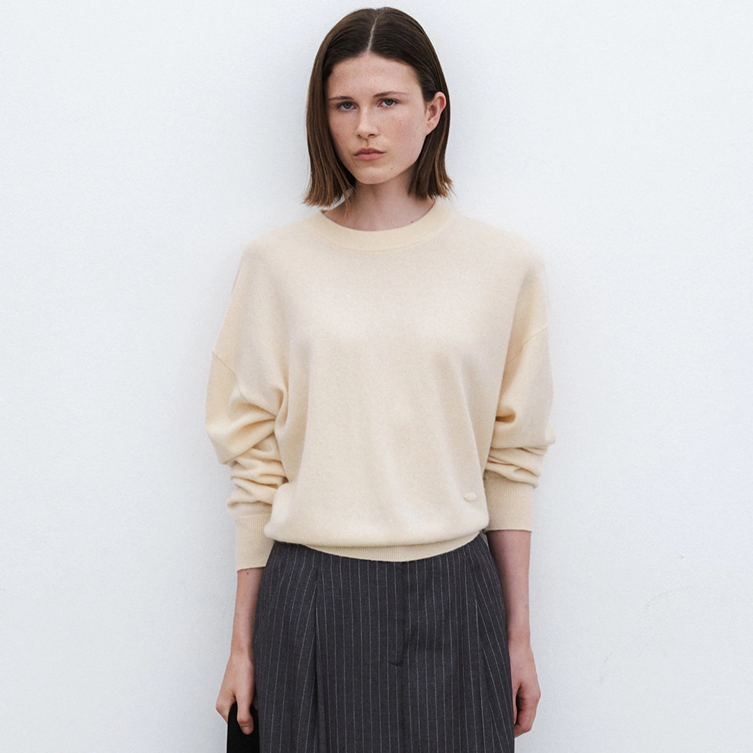 아뜰리에 나인 (T-7124)ESSENTIAL CASHMERE CREW NECK KNIT 상품 이미지 2