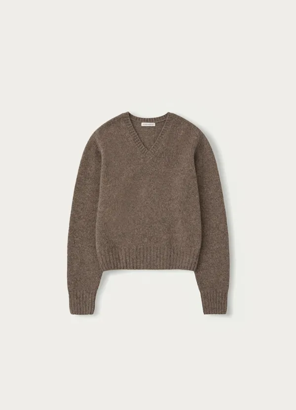 Miro v-neck pullover (Chestnut brown)