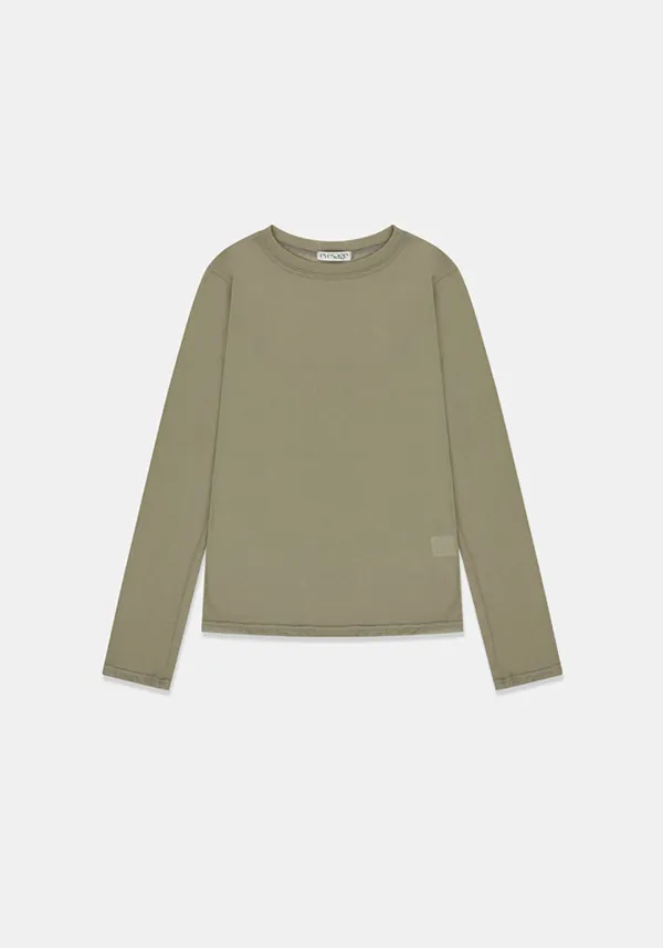 Sheer long sleeve (Khaki)