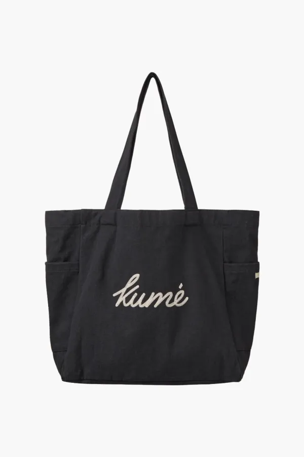 Logo Embroidered Canvas Bag, Navy