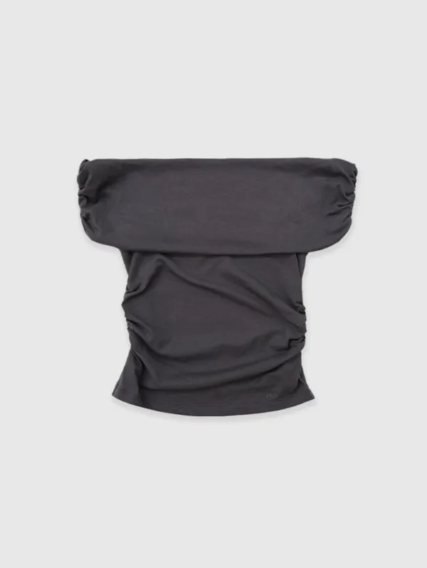 [2nd 예약주문] Rozy Off-Shoulder Tee (Dusty Purple)