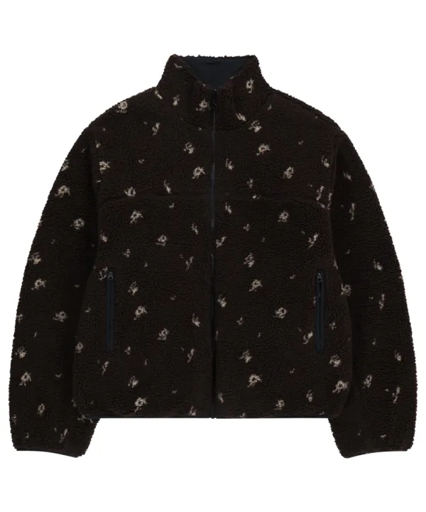 PETAL REVERSIBLE FLEECE JACKET BROWN