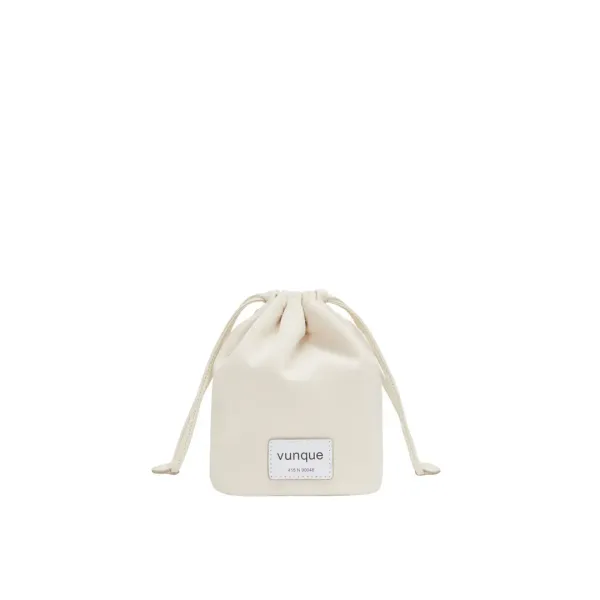 [아울렛] Perfec Drawstring Pouch S (퍼펙 드로우 스트링 파우치 스몰) Ivory