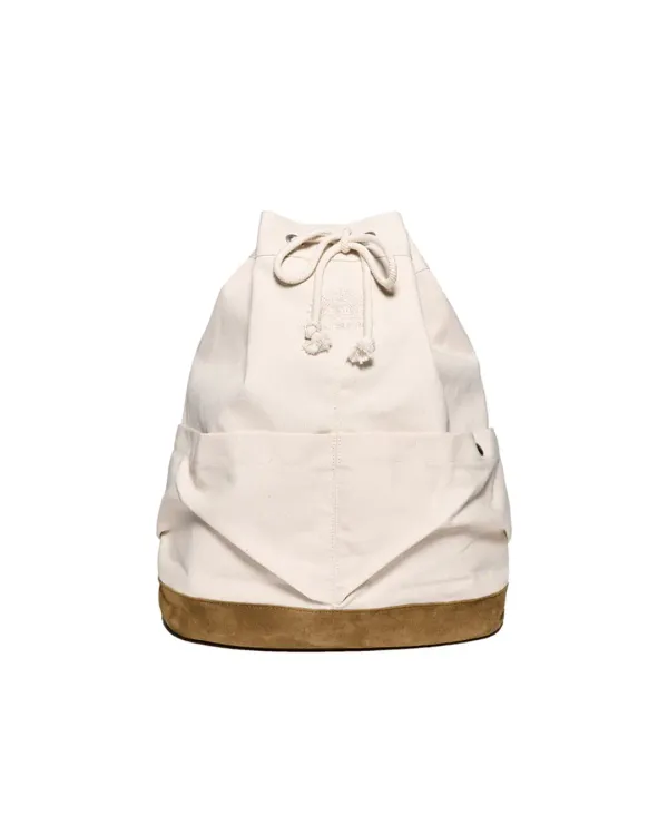 HS Canvas Duffle Backpack_Ivory & Beige