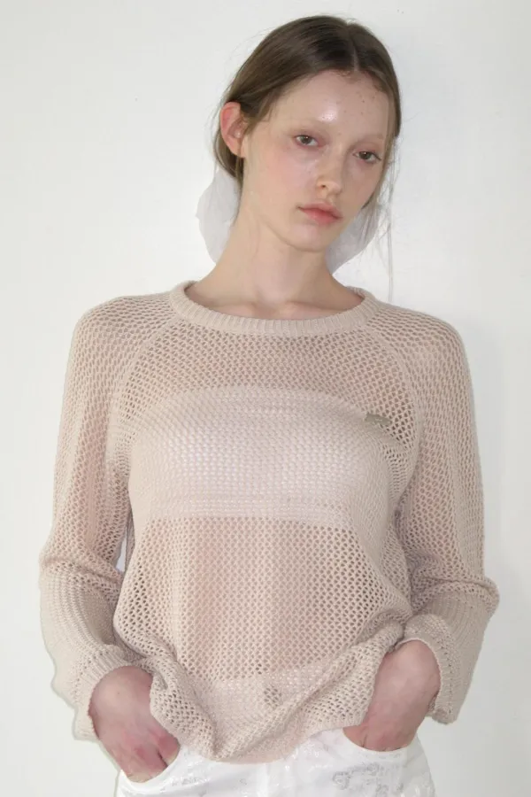 Summer Round Knit (Light Beige)