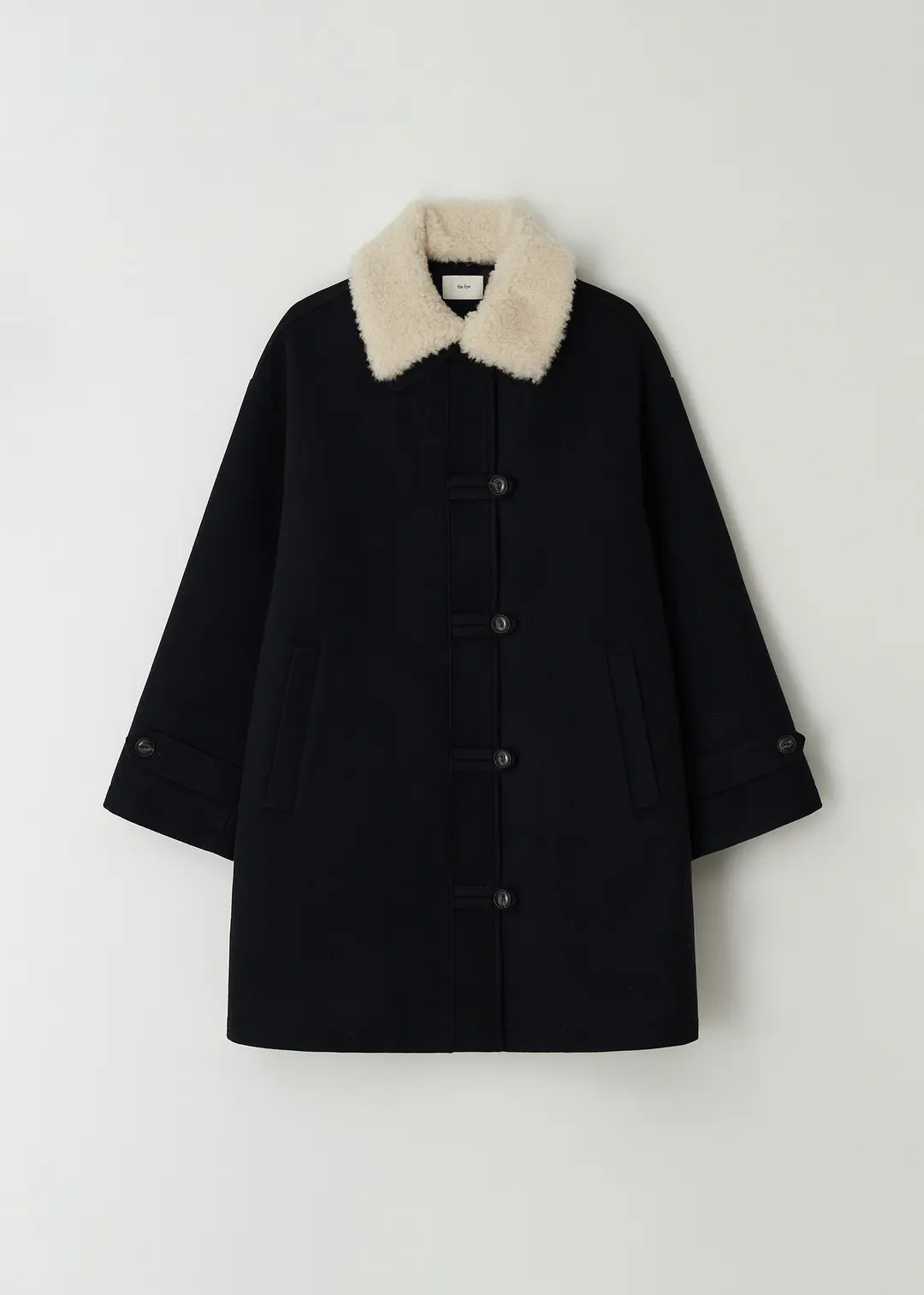더라이 Shearling Collar Coat(Black) 상품 이미지 3