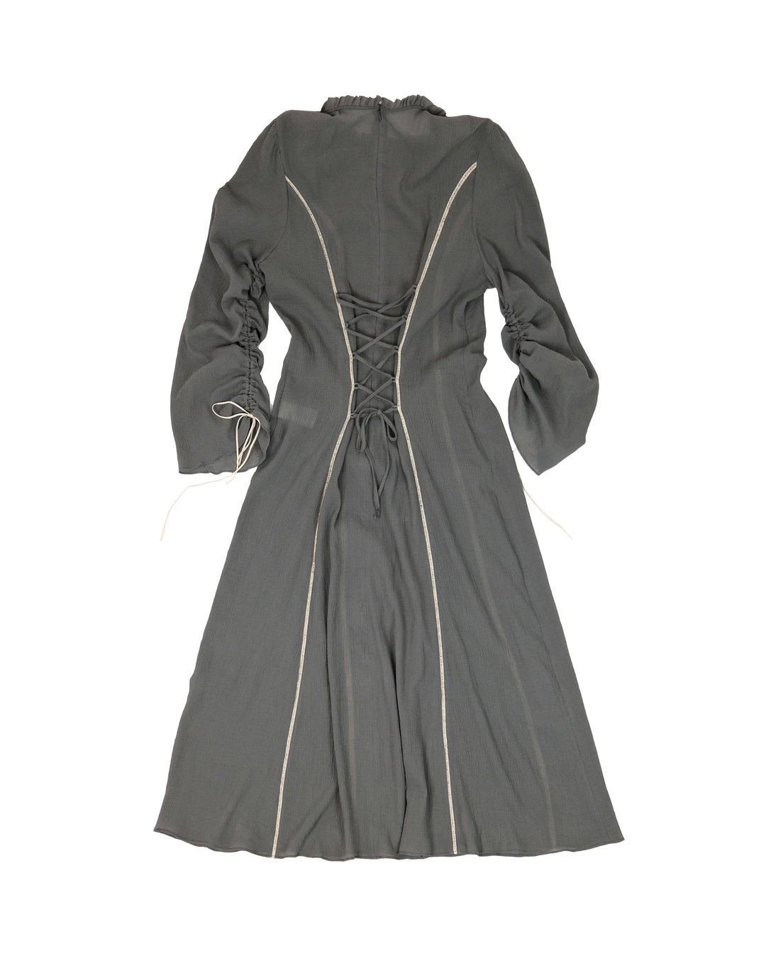 플레따 flétta 143 Voile Dress_Dusty Green 상품 이미지 2