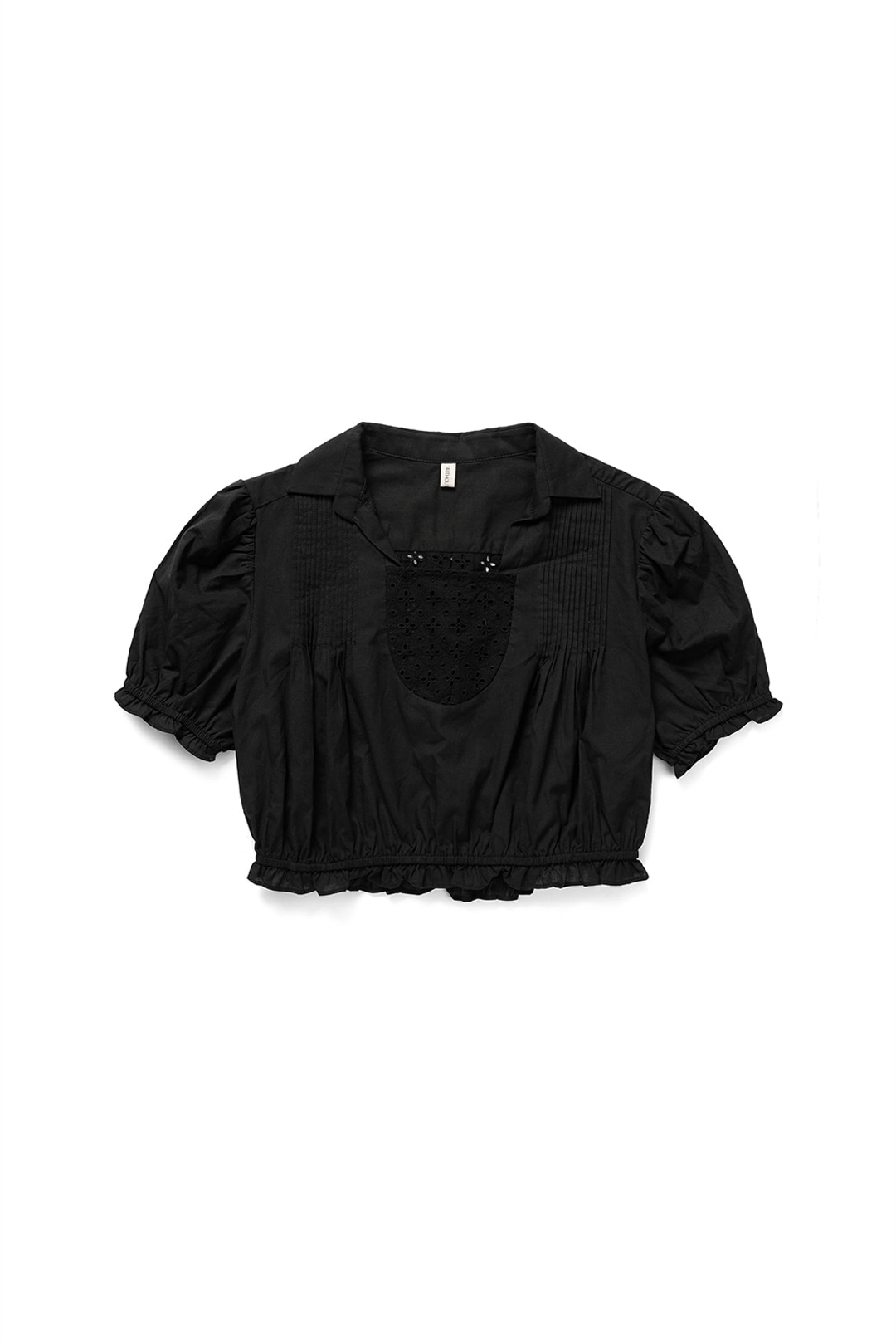 위드아웃썸머 Mose punching blouse_black 상품 이미지 1