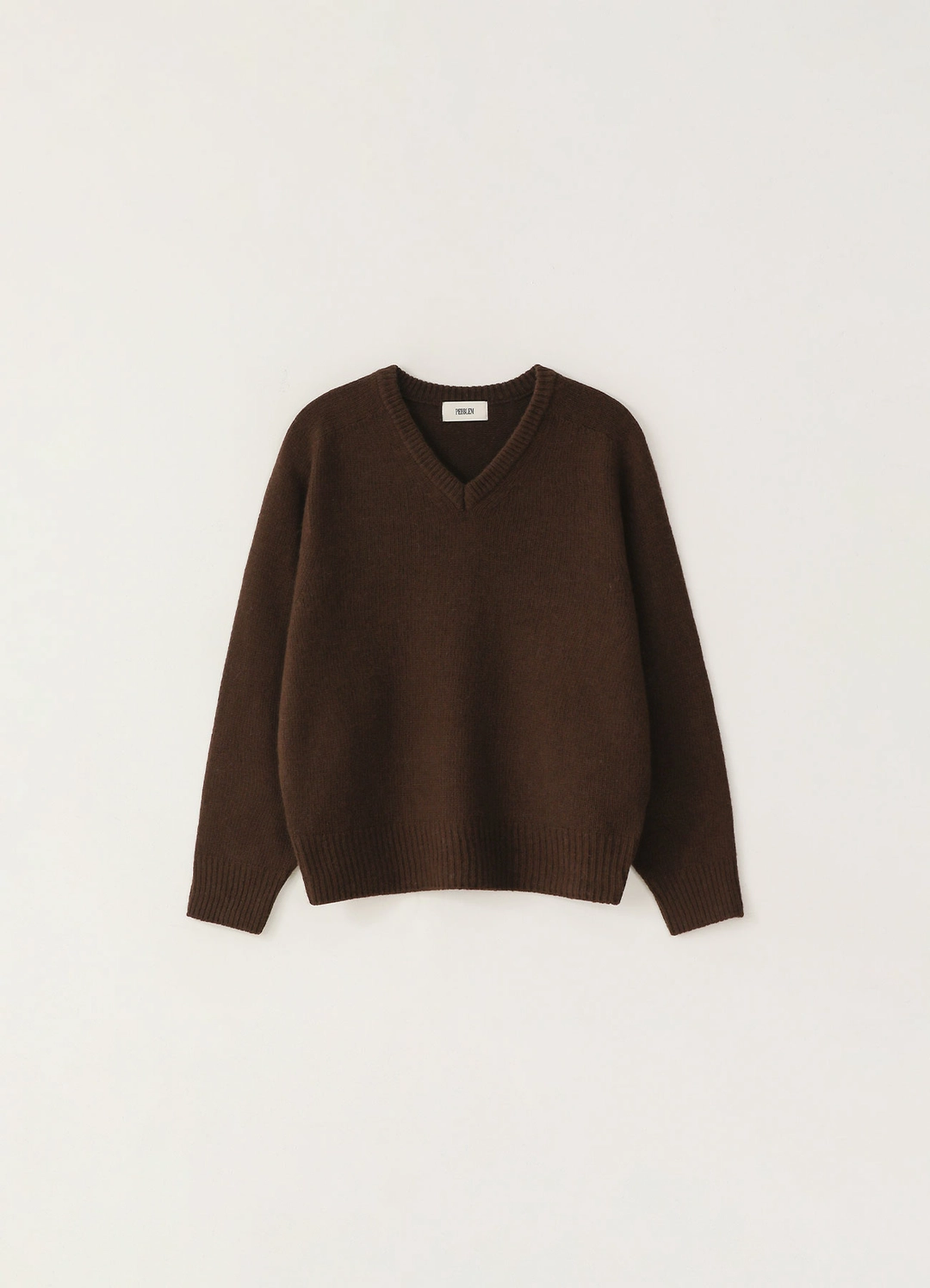 페블엠 Mone Wholegarment V-Neck Knit - Brown (10월 말 순차배송) 상품 이미지 1