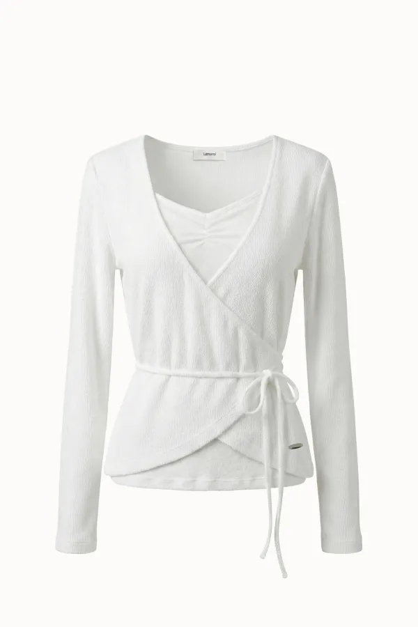 Layered Wrap T-Shirt[LMBFSPTT611]-2color