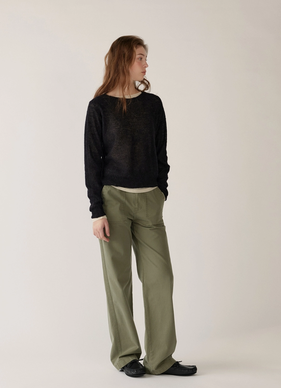 블랭크공삼 alpaca sheer pullover (black) 상품 이미지 3
