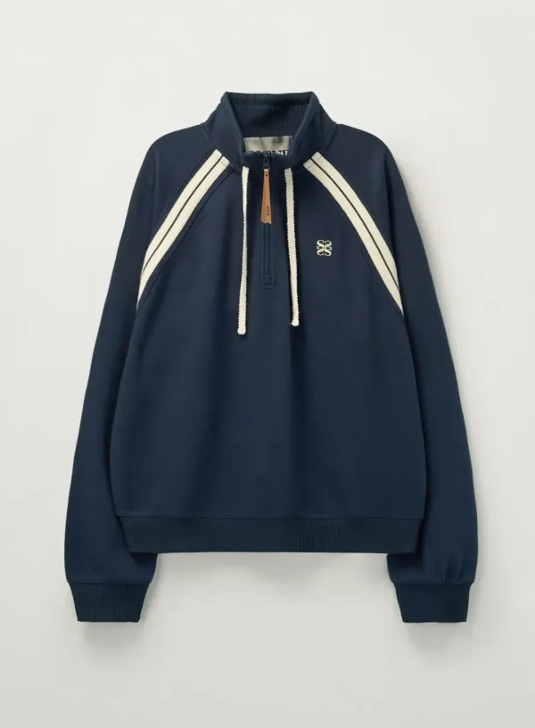 Lawton Half Zip-up Sweatshirt - Navy