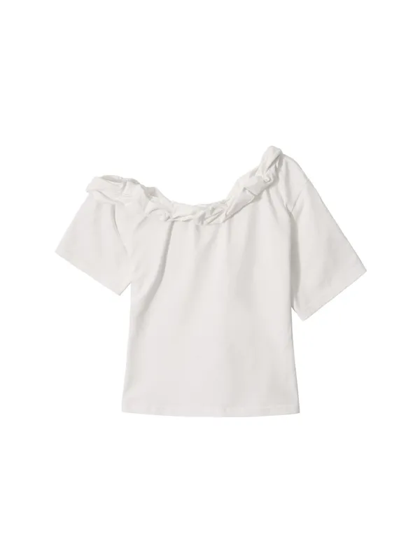 Twist One-Shoulder Top Off-White