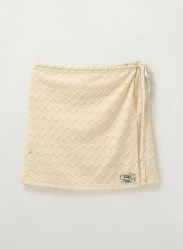 (W) Crochet Layered Skirt - Cream