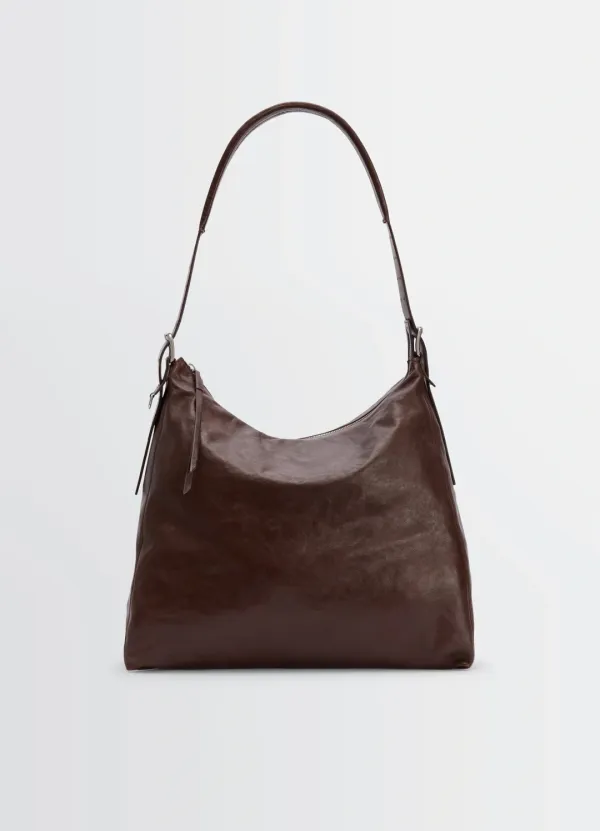 BELTED HOBO BAG IN LEATHER